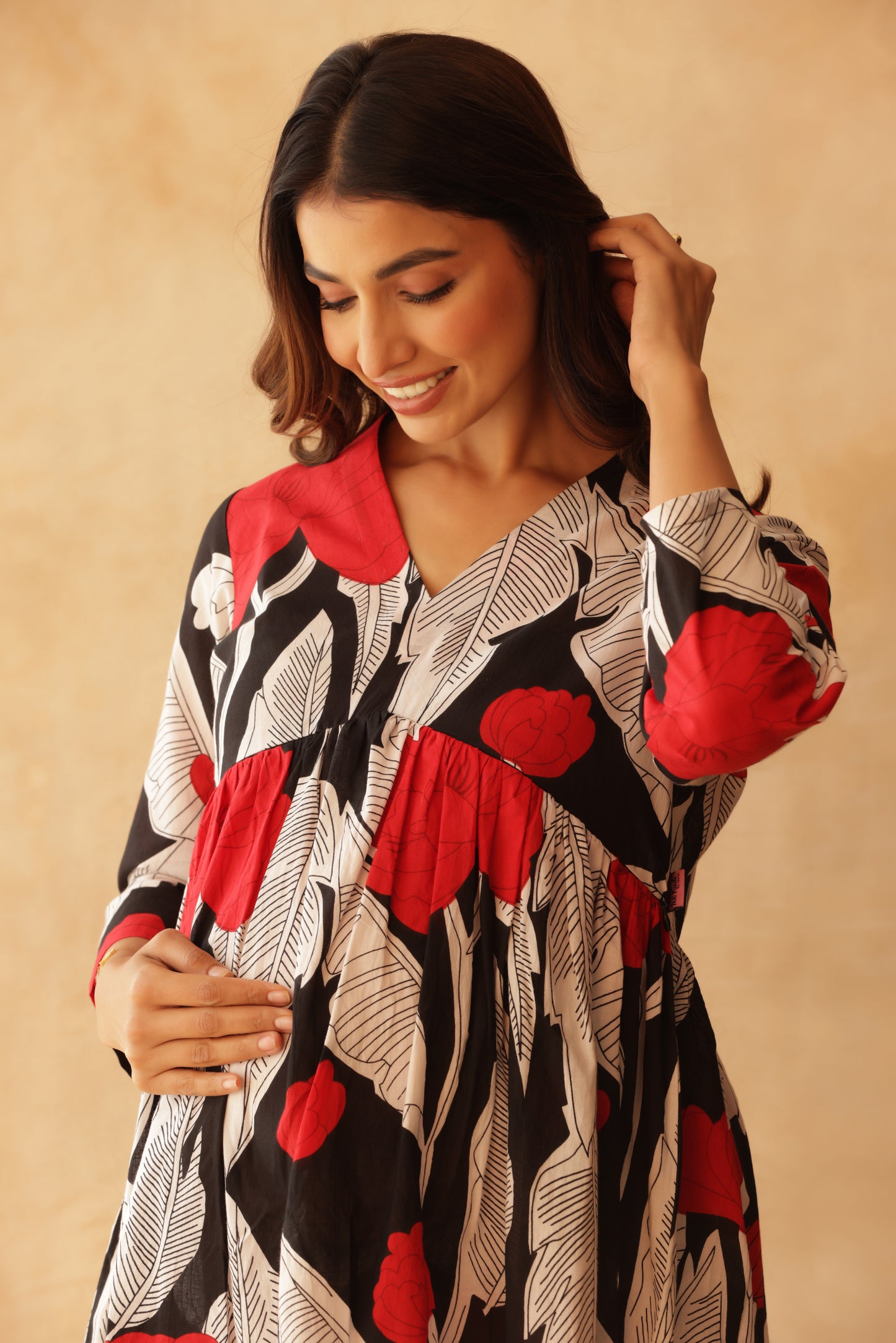 Noir Floral Affair Maternity & Nursing Co-ord Set