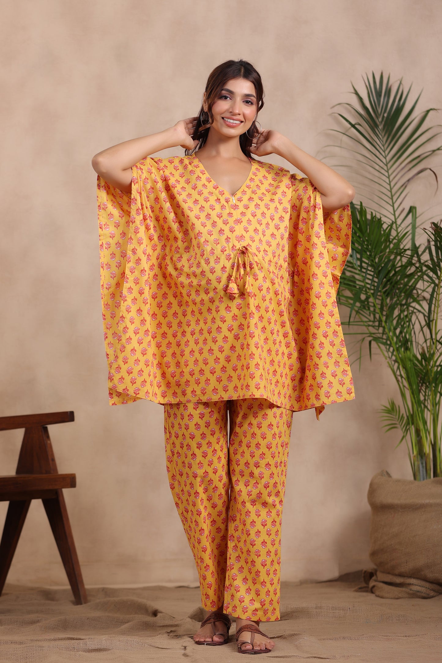 Sunshine Botanical Maternity & Nursing Kaftan Set