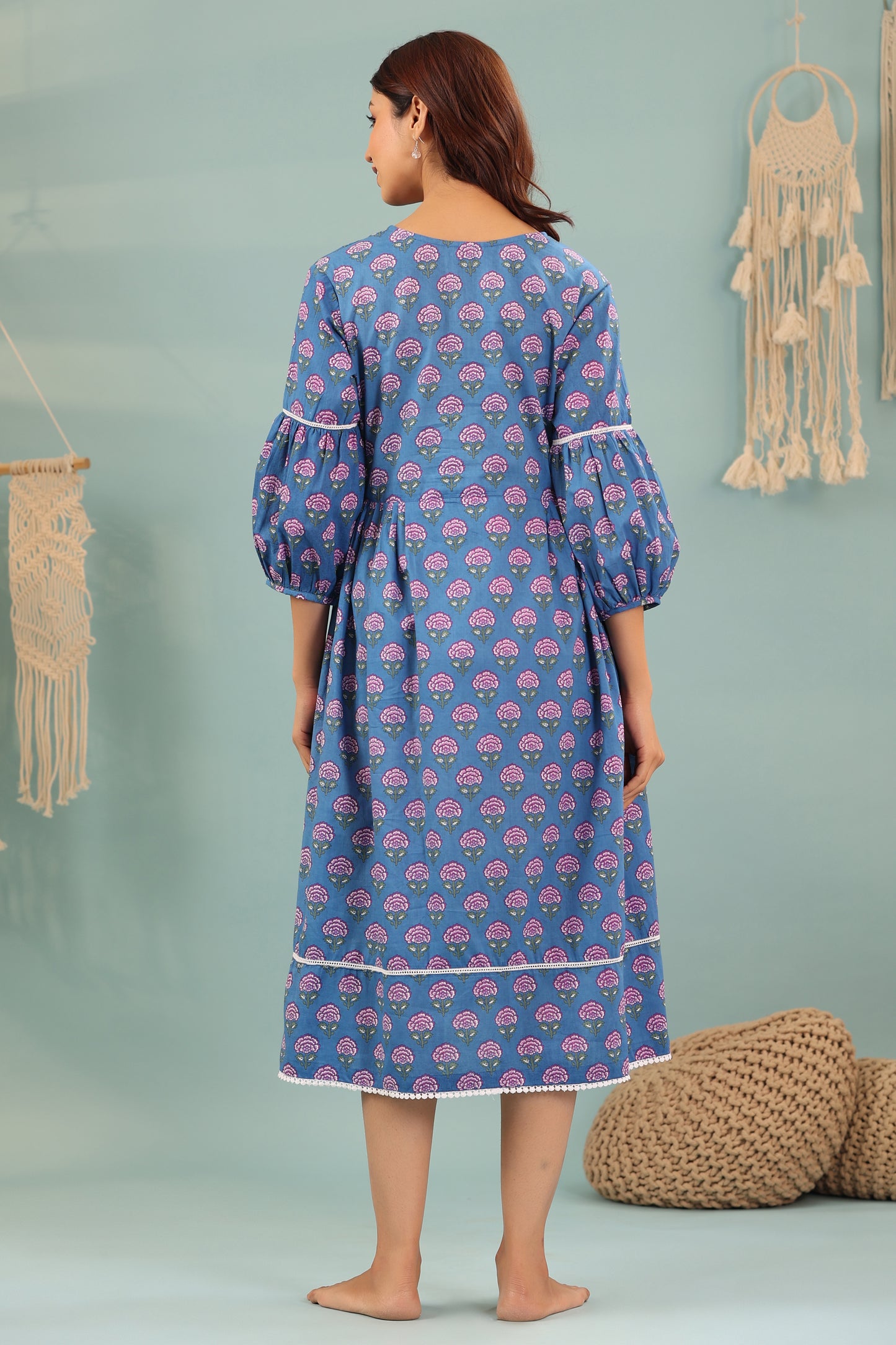 Nautical Rose Maternity & Nursing Dress