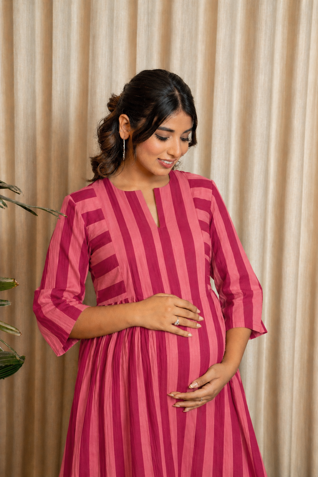 Pink Sorbet Stripeplay Maternity & Nursing Co-ord Set
