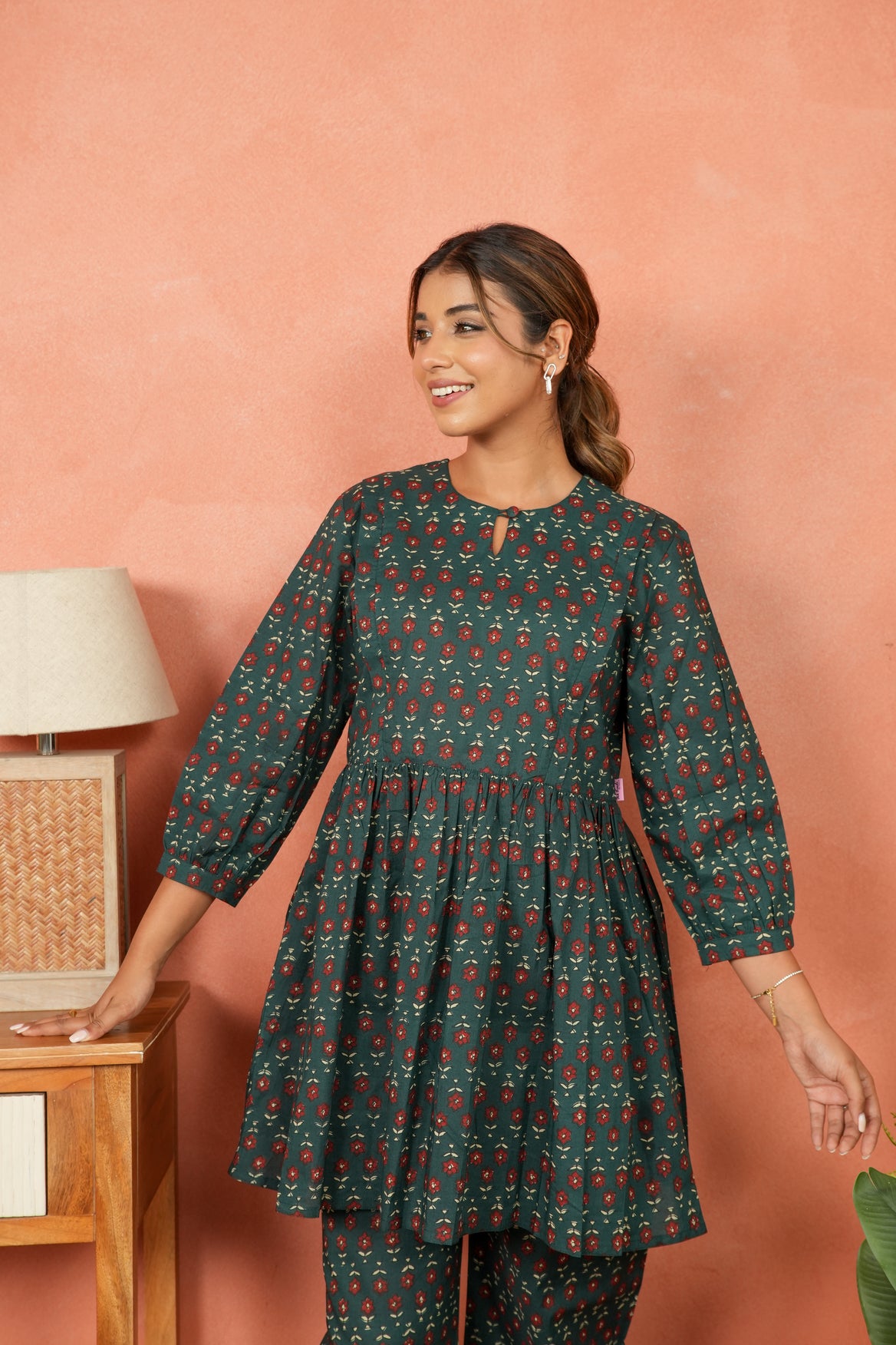 Emerald Bloom Maternity & Nursing Co-ord Set