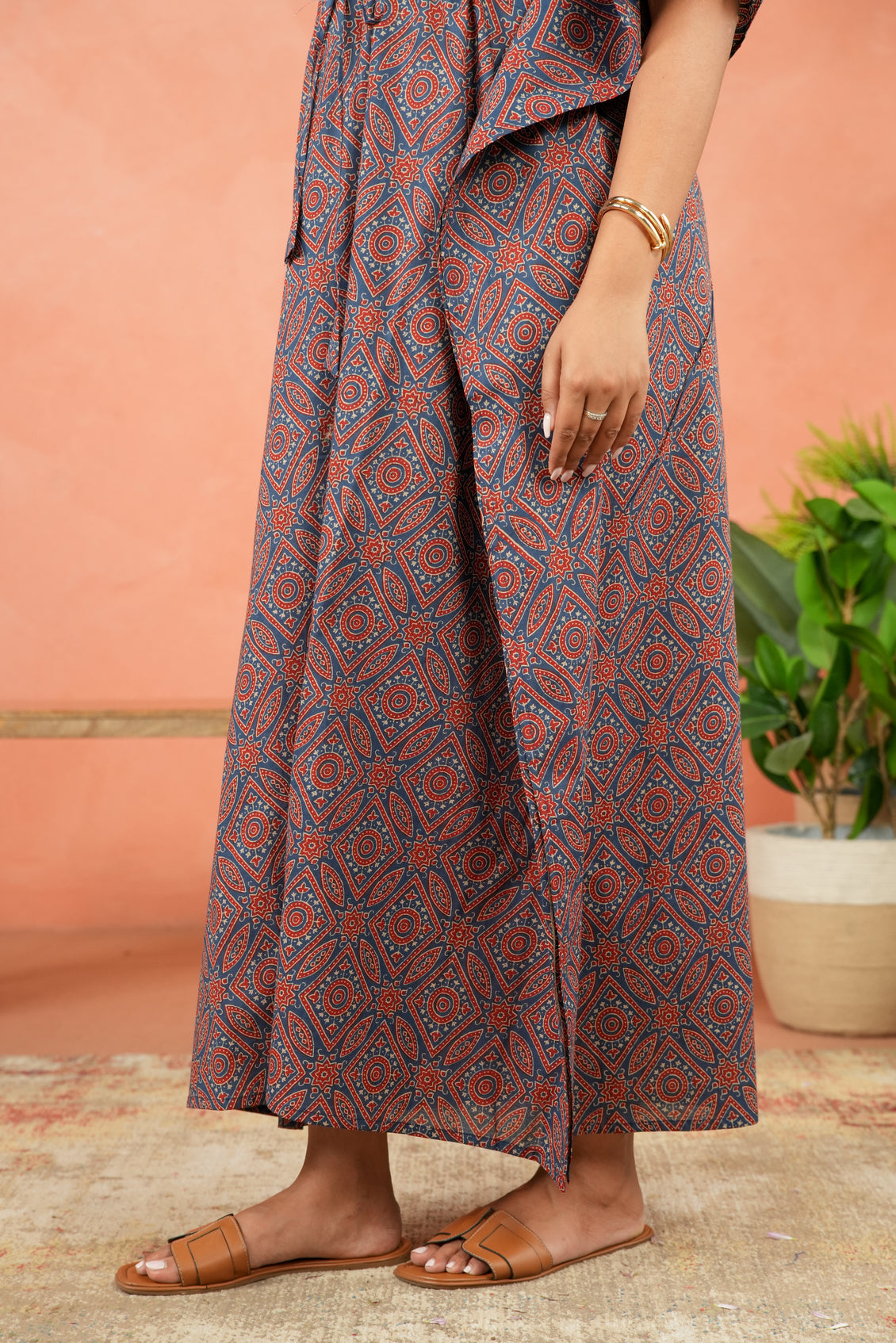 Indigo Ajrakh Maternity & Nursing Kaftan