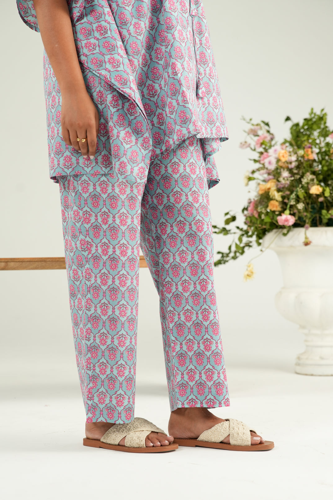 Vintage Rose Trellis Maternity & Nursing Co-ord