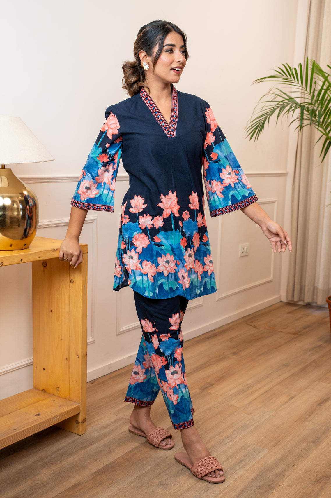 Chandni Lotus Cotton Co-ord Set