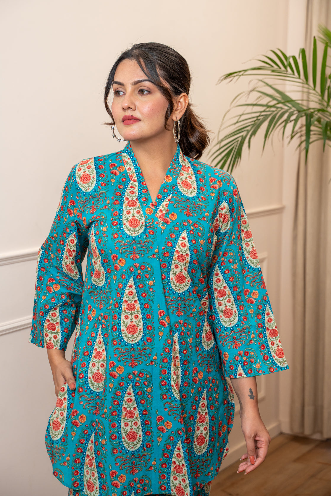 Noor Paisley Cotton Co-ord Set