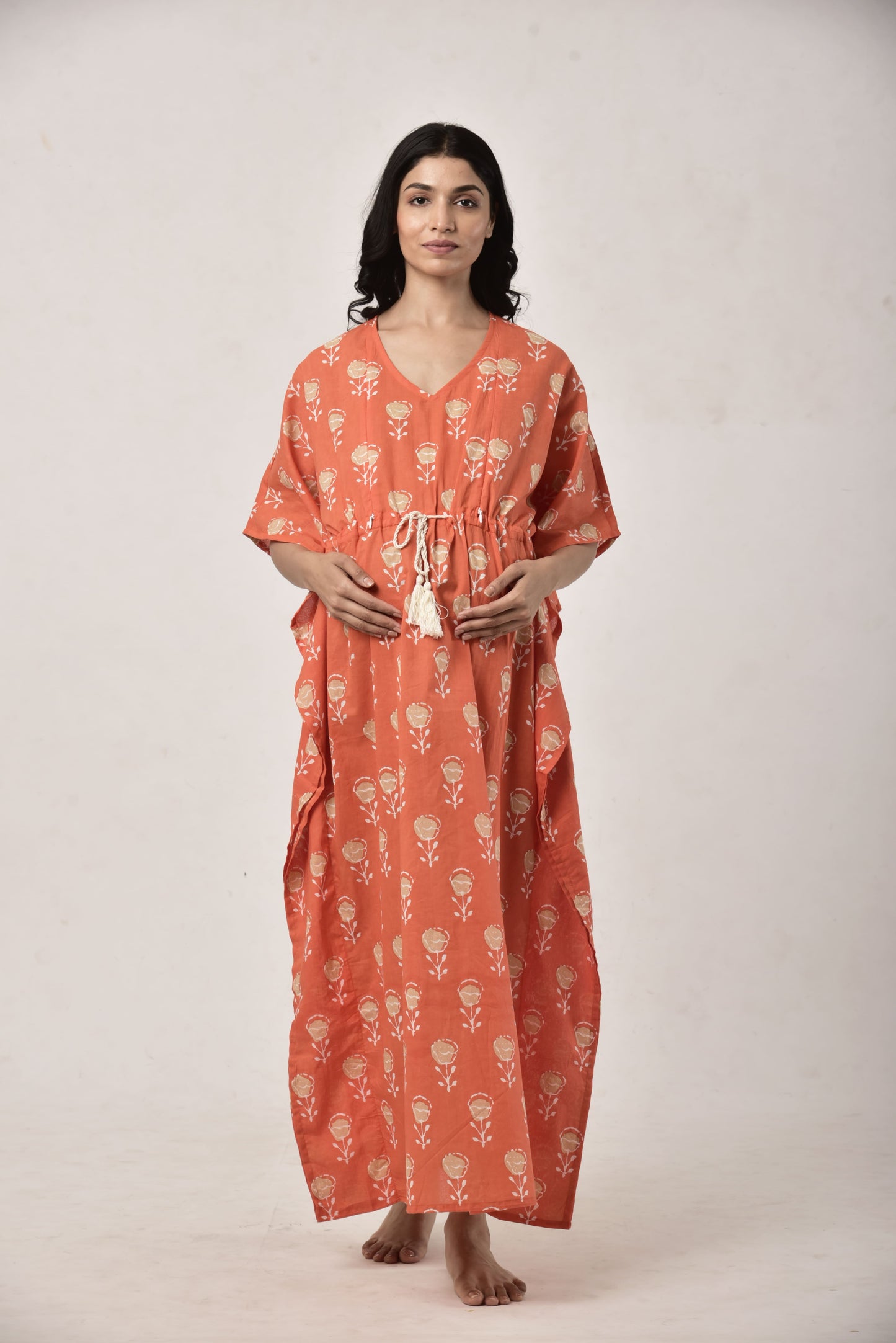 Rose Whimsy Maternity & Nursing Kaftan