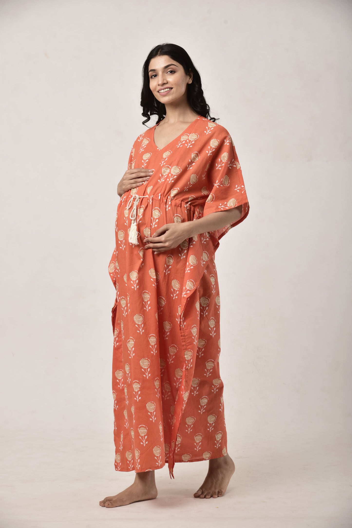 Rose Whimsy Maternity & Nursing Kaftan