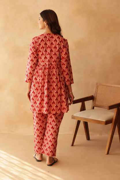 Ruby Heritage Bloom Maternity & Nursing Co-ord Set