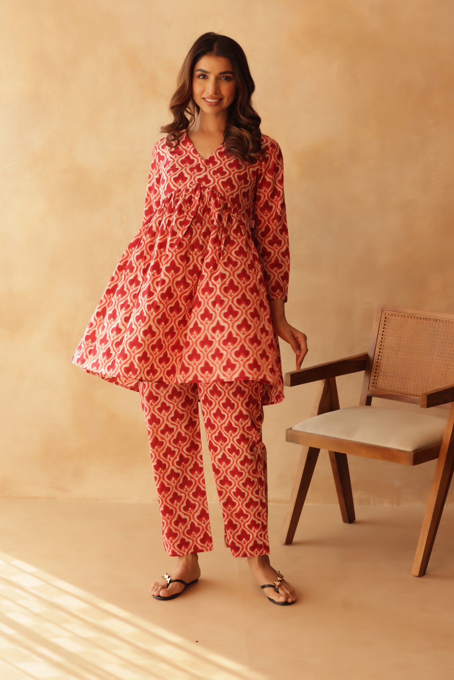 Ruby Heritage Bloom Maternity & Nursing Co-ord Set