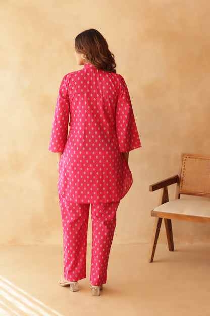 Blush Heritage Booti Maternity & Nursing Co-ord Set