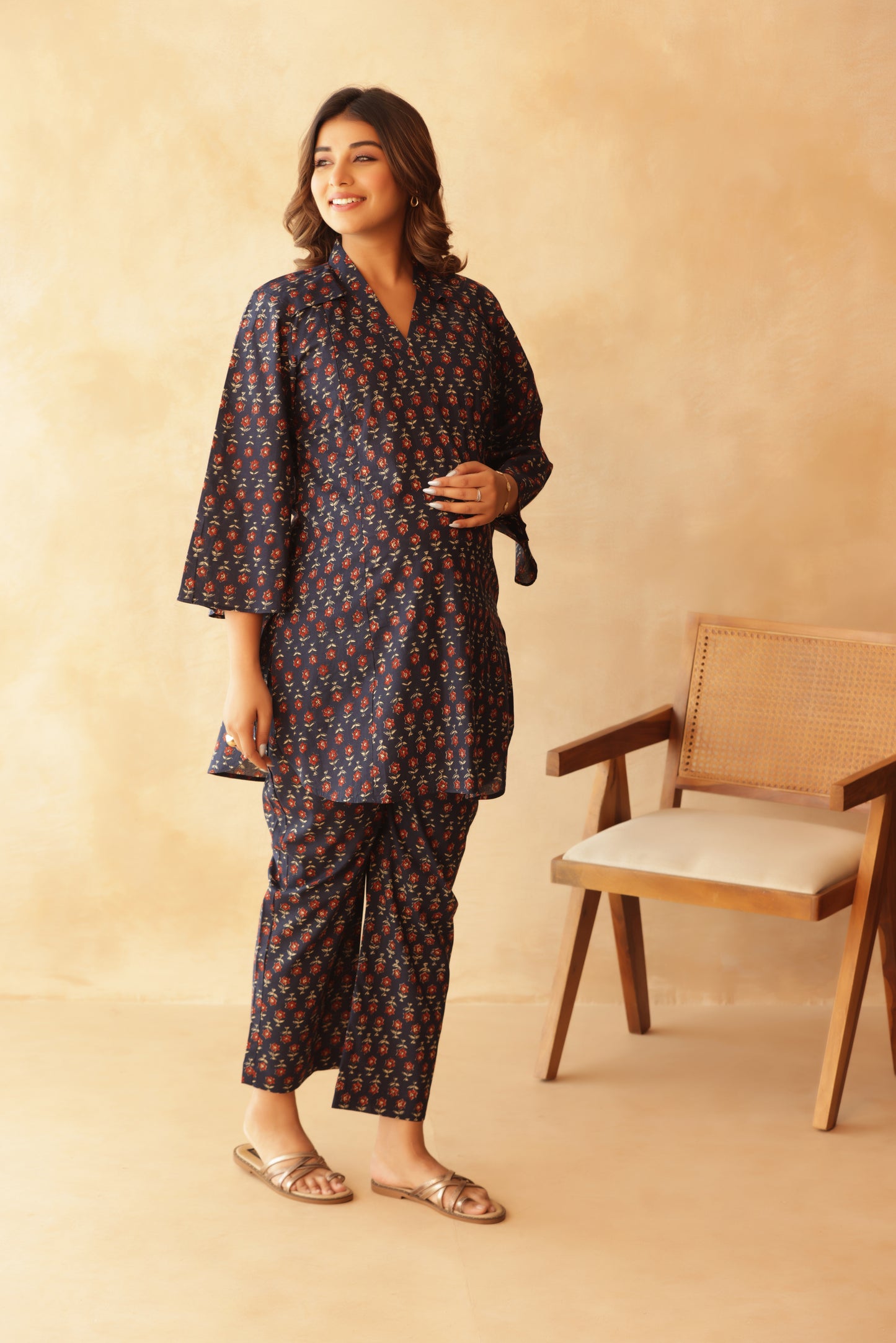 Twilight Bloom Maternity & Nursing Co-ord Set