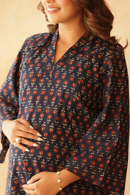 Twilight Bloom Maternity & Nursing Co-ord Set