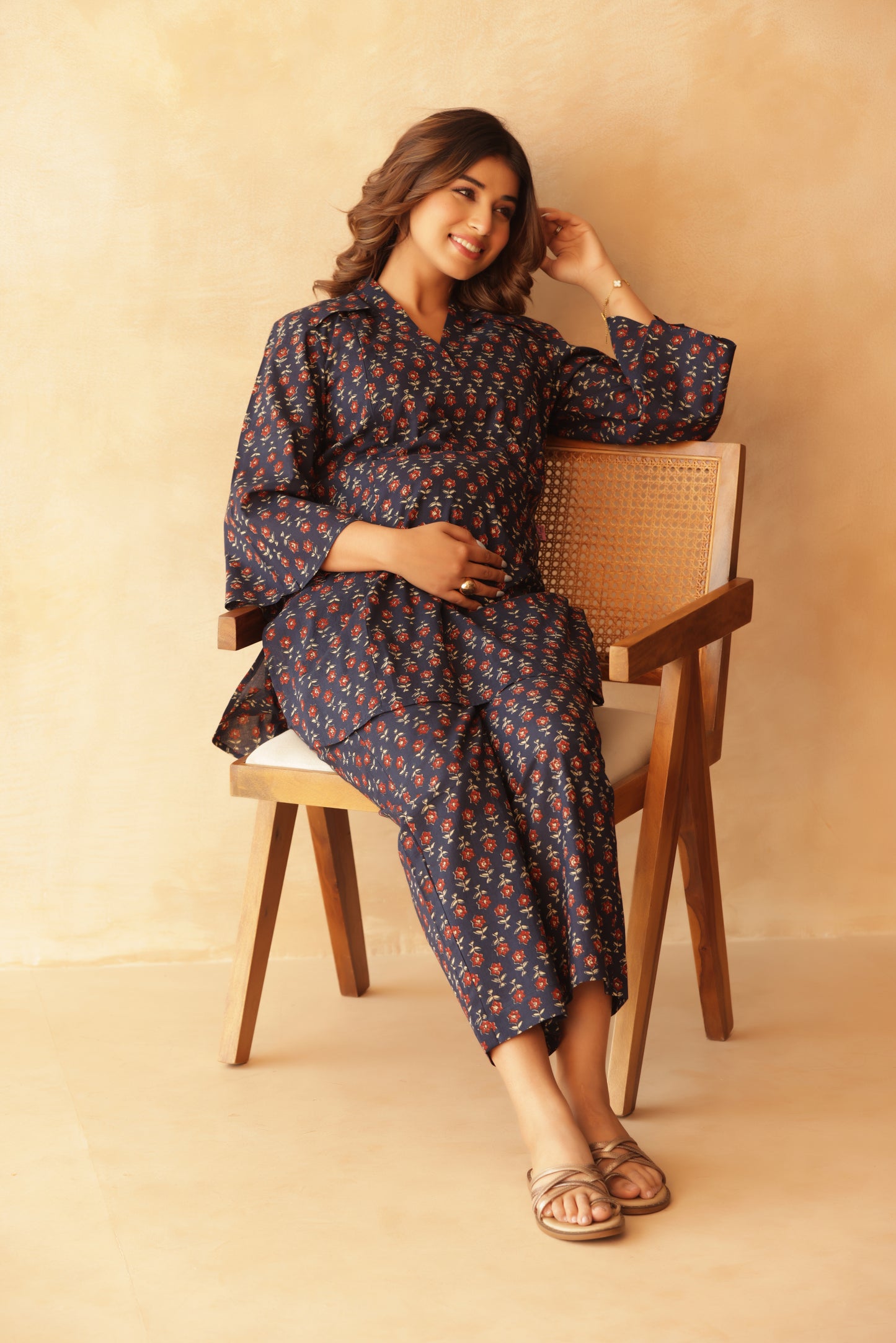 Twilight Bloom Maternity & Nursing Co-ord Set