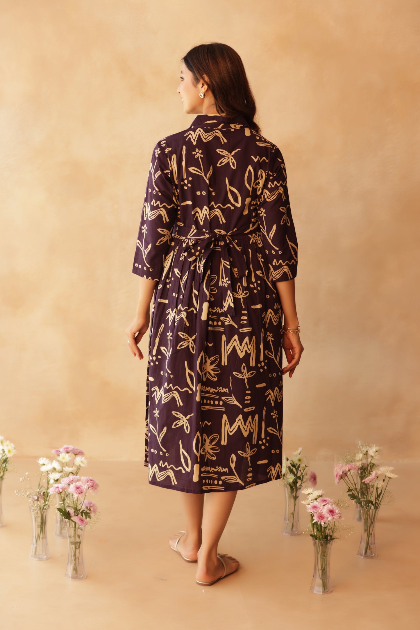 Artisan Lineplay Buttoned Maternity & Nursing Dress