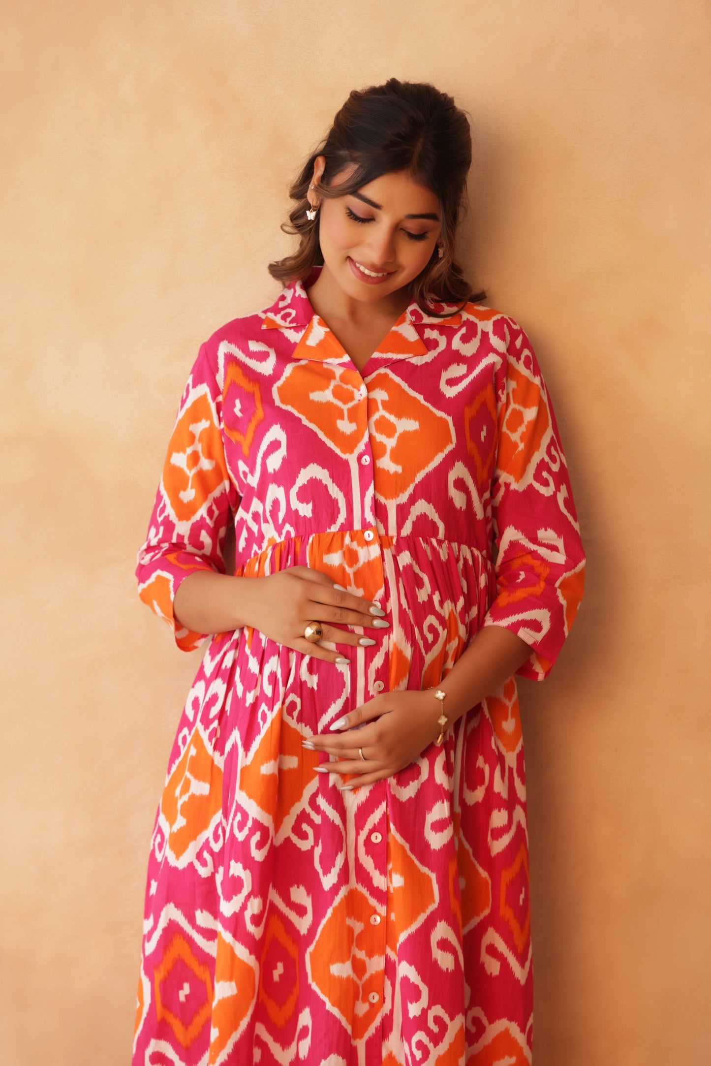 Rangmahal Ikkat Maternity & Nursing Kurta