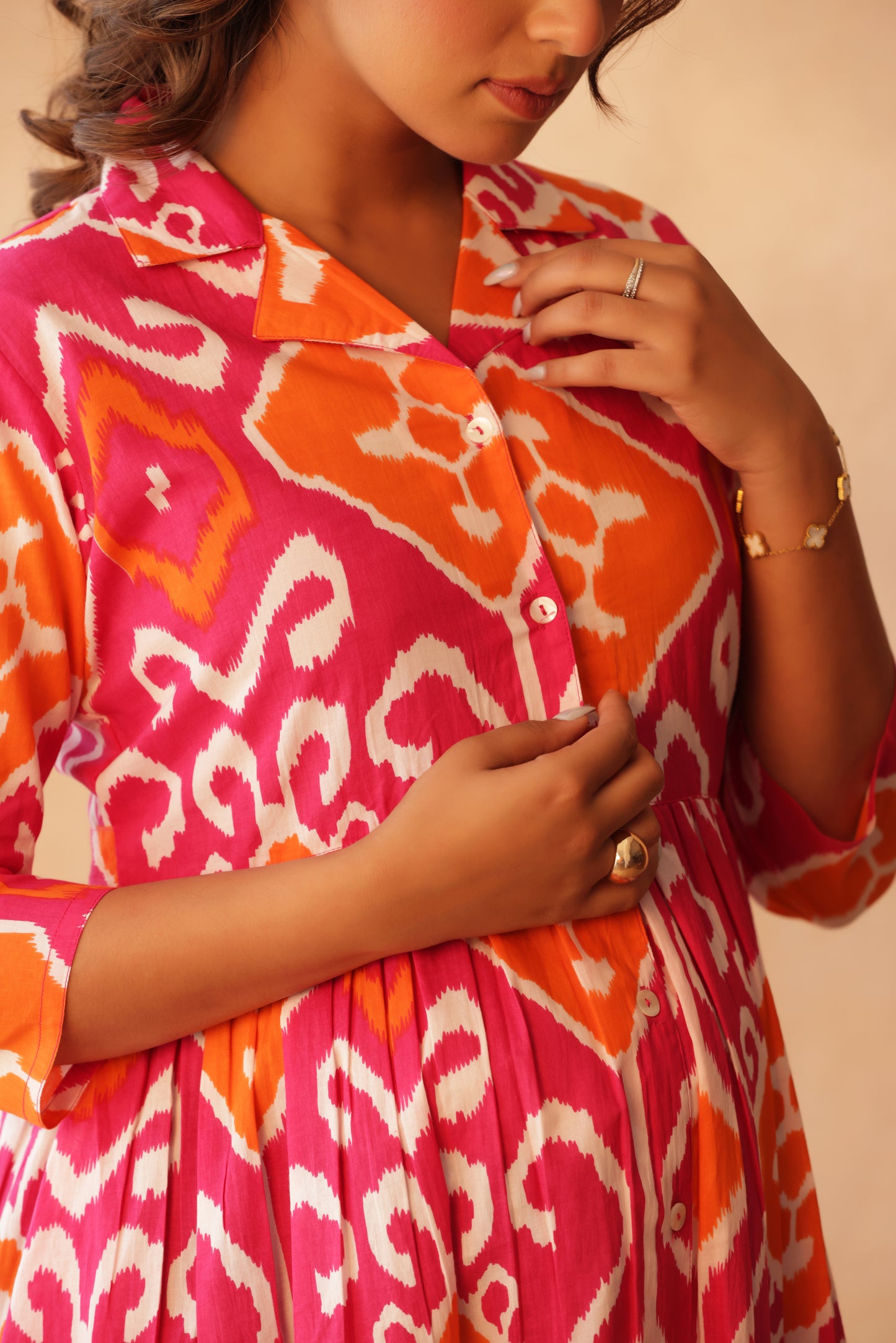 Rangmahal Ikkat Maternity & Nursing Kurta