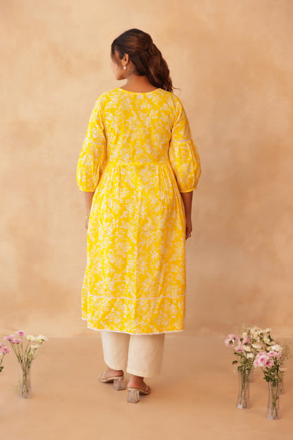Basanti Bloom Maternity & Nursing Kurta