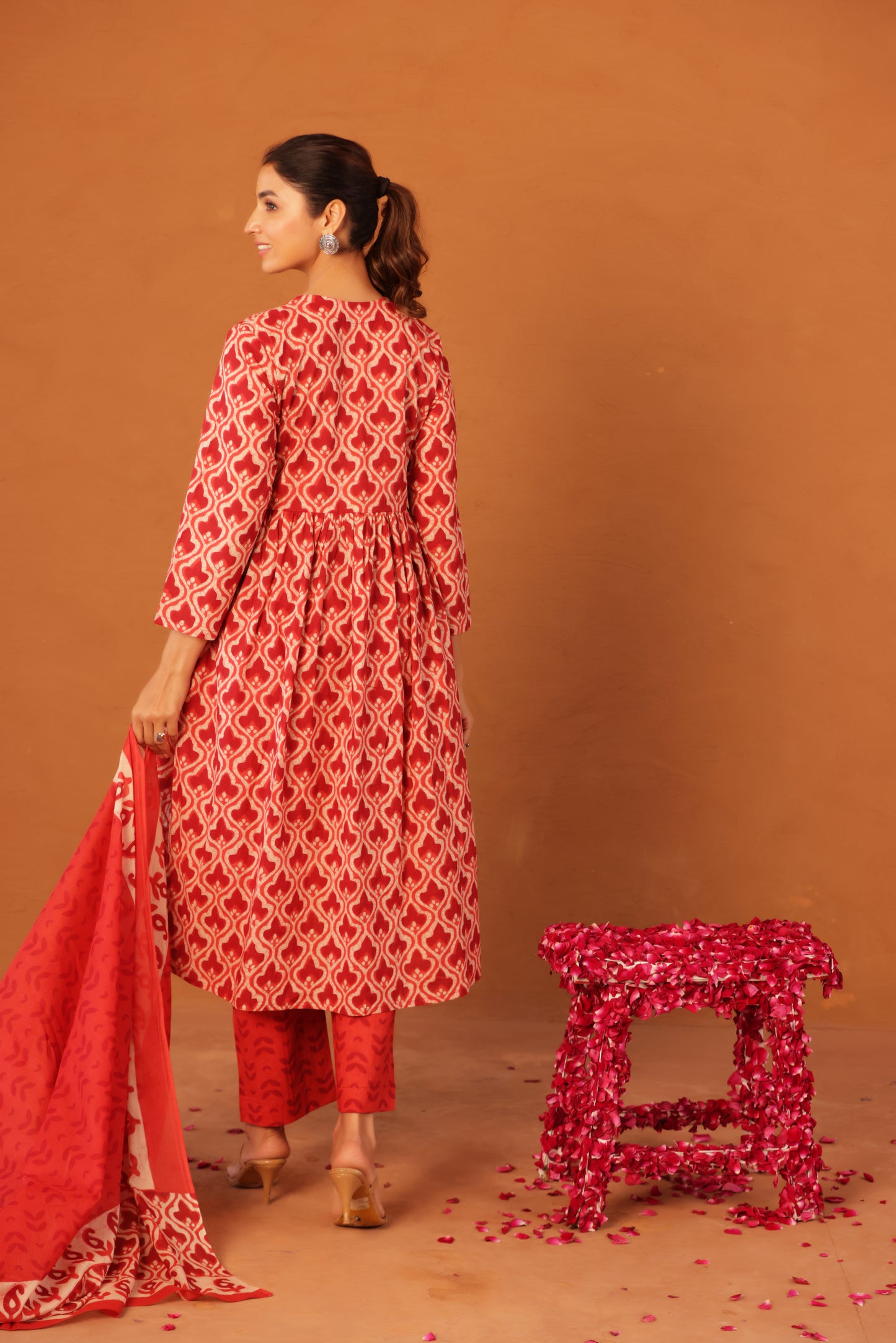 Ruby Heritage Bloom Maternity & Nursing Kurta Pant Set with Dupatta