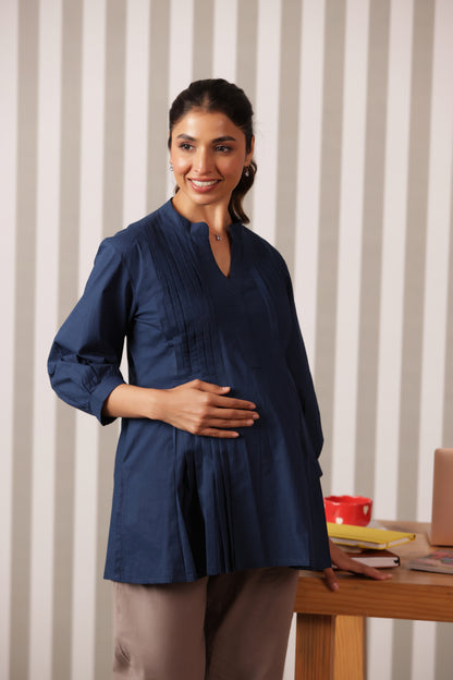 Blue Horizon Maternity & Nursing Top