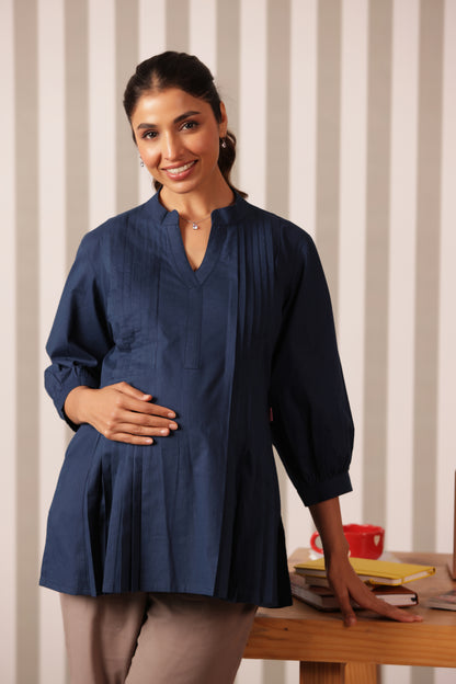 Blue Horizon Maternity & Nursing Top