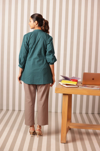 Seafoam Whisper Maternity & Nursing Top