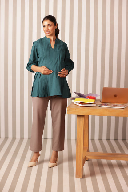 Seafoam Whisper Maternity & Nursing Top