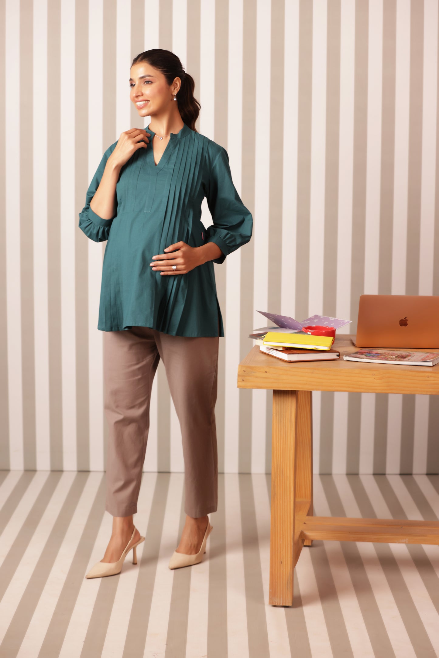 Seafoam Whisper Maternity & Nursing Top