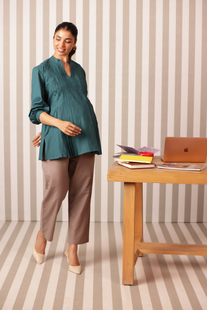 Seafoam Whisper Maternity & Nursing Top