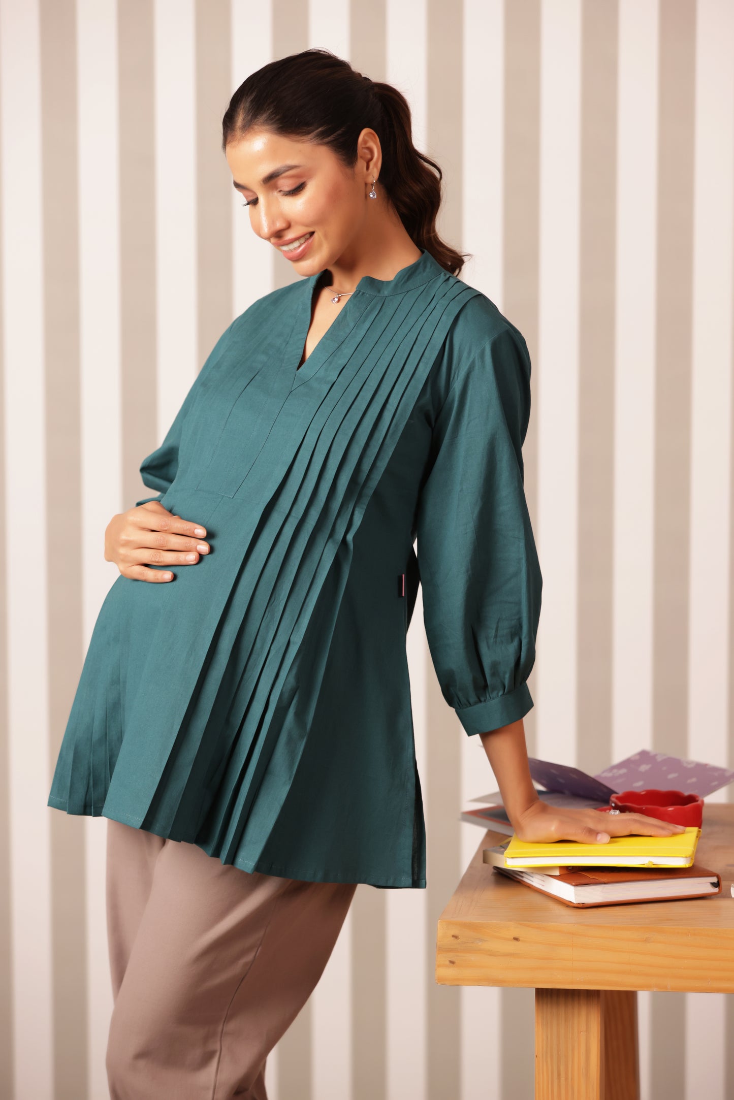 Seafoam Whisper Maternity & Nursing Top
