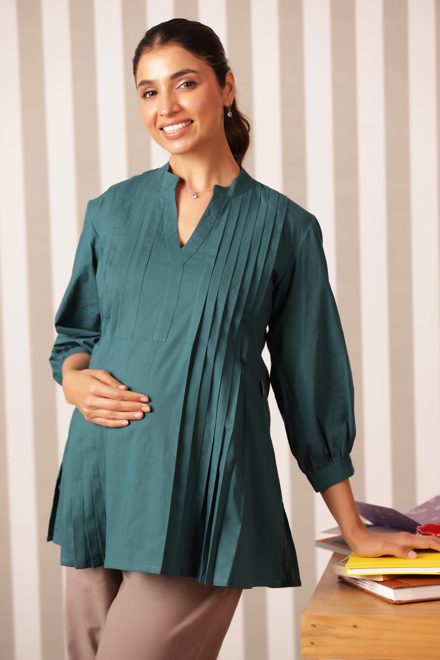 Seafoam Whisper Maternity & Nursing Top