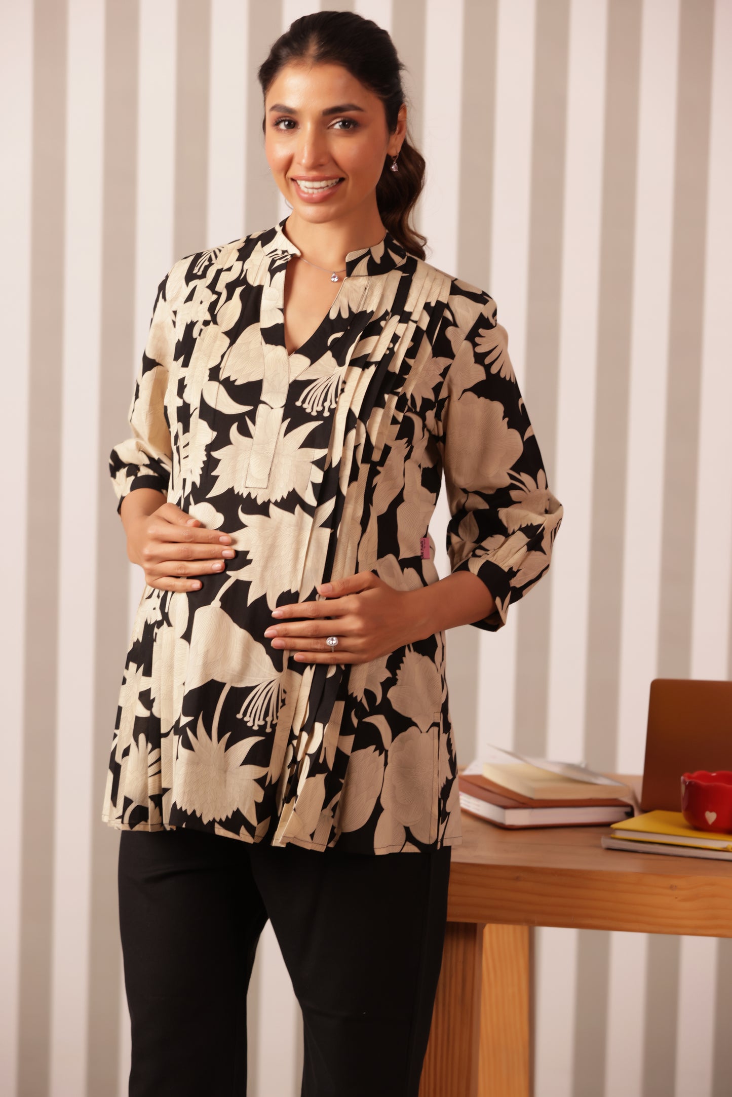 Ink & Ivory Bloom Maternity & Nursing Top