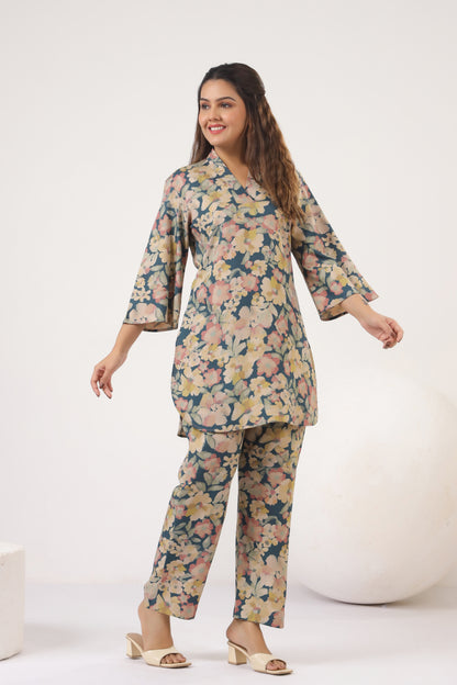 Pashmina Floral Bloom Co-ord Set