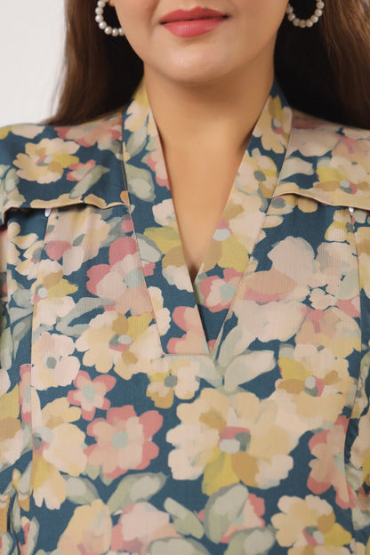 Pashmina Floral Bloom Maternity & Nursing Co-ord Set