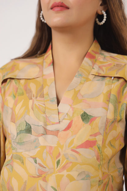 Pashmina Autumn Leaf Maternity & Nursing Co-ord Set