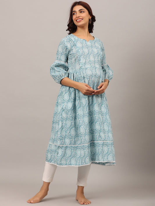Paisley Finesse Maternity & Nursing Kurta