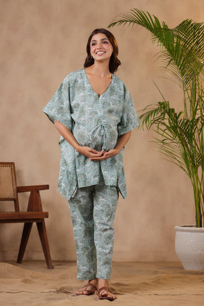 Savannah Safari Maternity & Nursing Kaftan Set