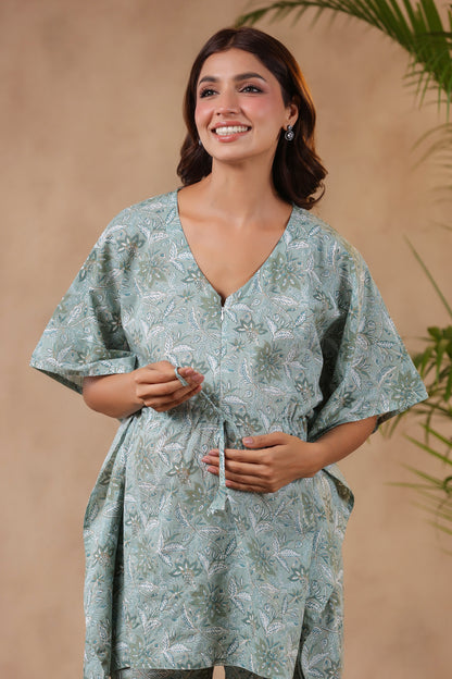 Savannah Safari Maternity & Nursing Kaftan Set