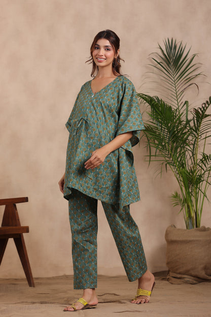 Green Meadow Maternity & Nursing Kaftan Set