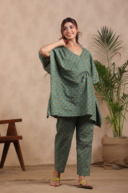 Green Meadow Maternity & Nursing Kaftan Set