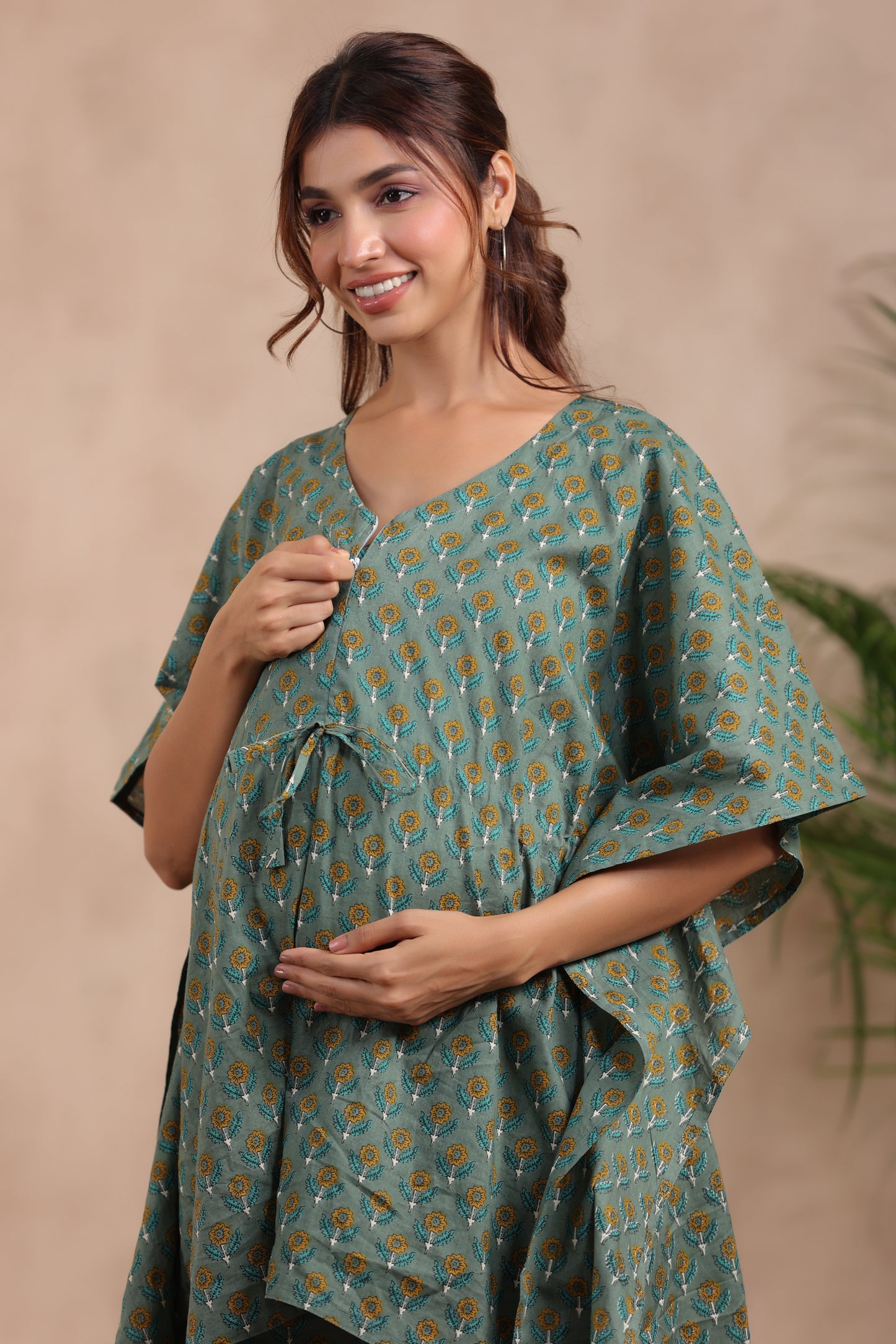 Green Meadow Maternity & Nursing Kaftan Set