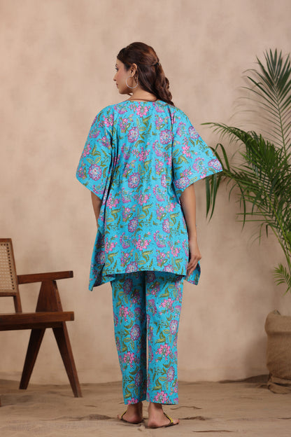 Serene Blossom Maternity & Nursing Kaftan Set