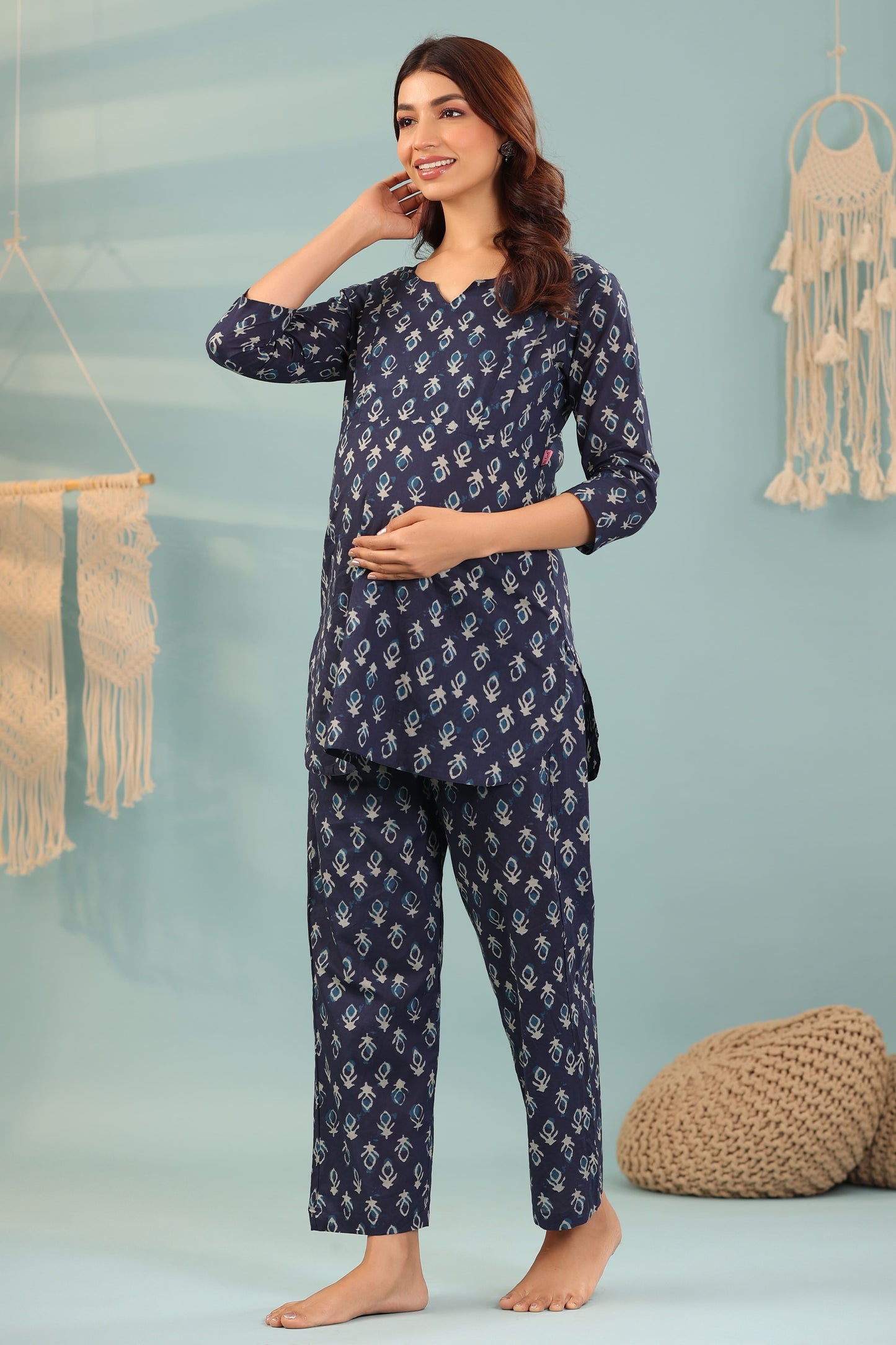 Buti On Indigo Maternity & Nursing Set