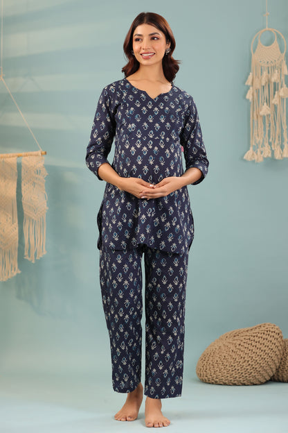 Buti On Indigo Maternity & Nursing Set