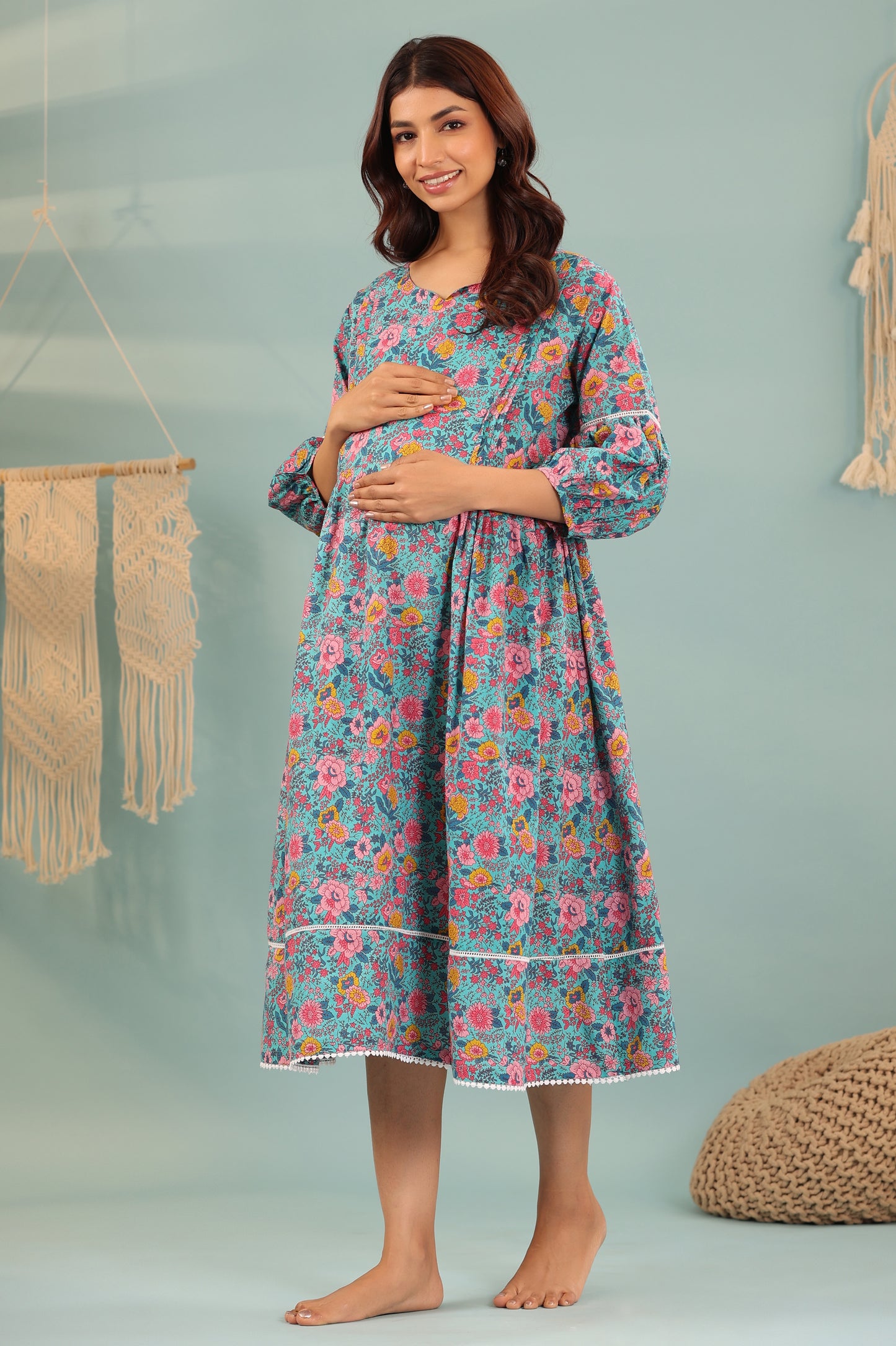 Stellar Serenity Maternity & Nursing Dress