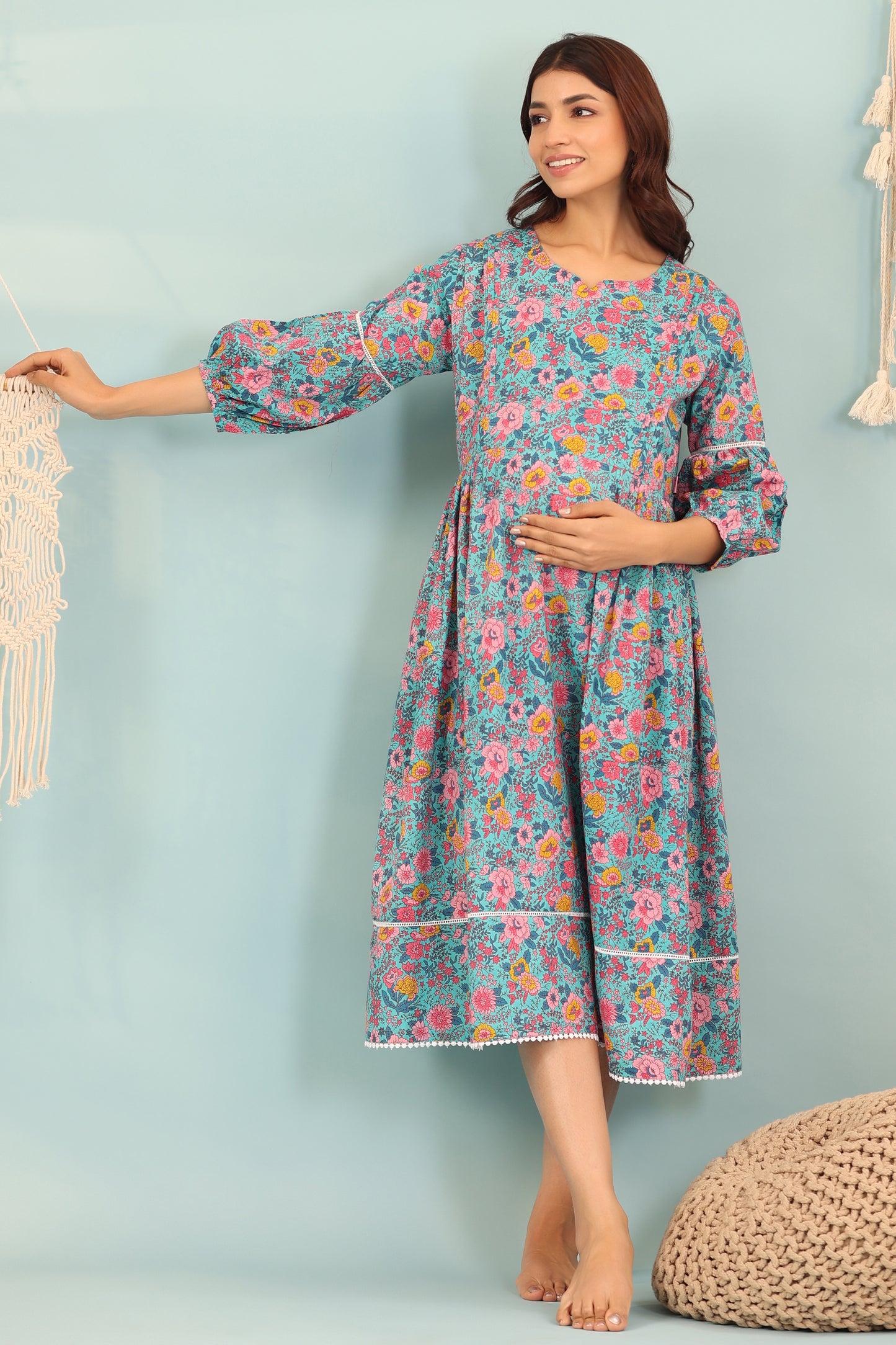 Stellar Serenity Maternity & Nursing Dress