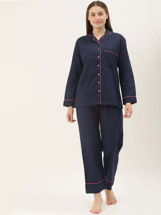 Monoch Blue Cotton Loungewear