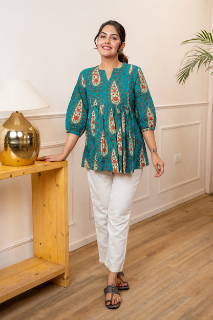 Noor Paisley Maternity & Nursing Top