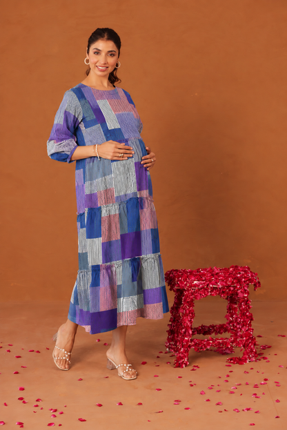 Purple Prism Maternity & Nursing Tier Dress