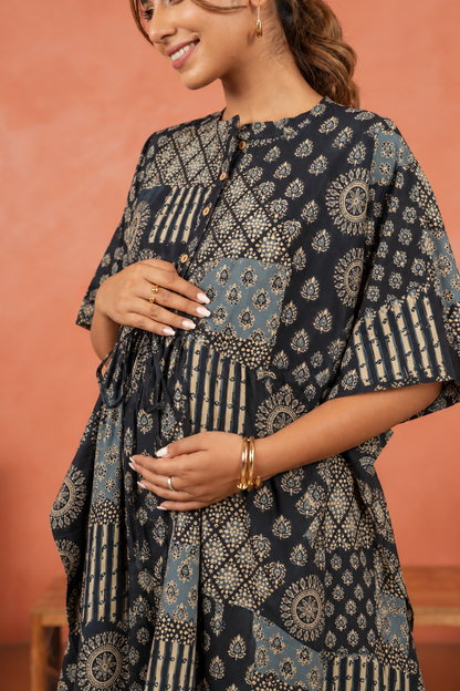 Zari Bagh Maternity & Nursing Kaftan