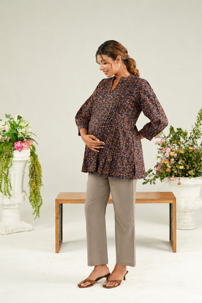Terra Tones Maternity & Nursing Top